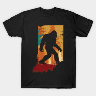 Bigfoot Retro Vintage Sasquatch Indiana T-Shirt