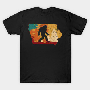 Bigfoot Retro Vintage Sasquatch Iowa T-Shirt