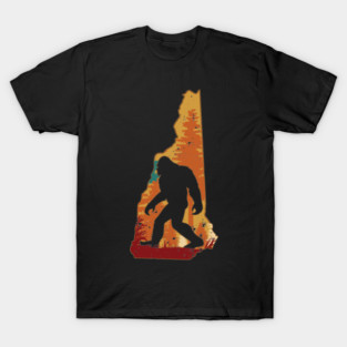Bigfoot Retro Vintage Sasquatch New Hampshire T-Shirt