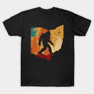 Bigfoot Retro Vintage Sasquatch Ohio T-Shirt
