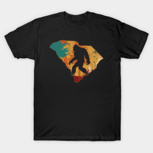 Bigfoot Retro Vintage Sasquatch South Carolina T-Shirt