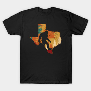 Bigfoot Retro Vintage Sasquatch Texas T-Shirt