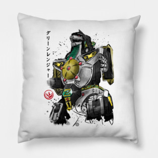 Dragonzord watercolor Pillow