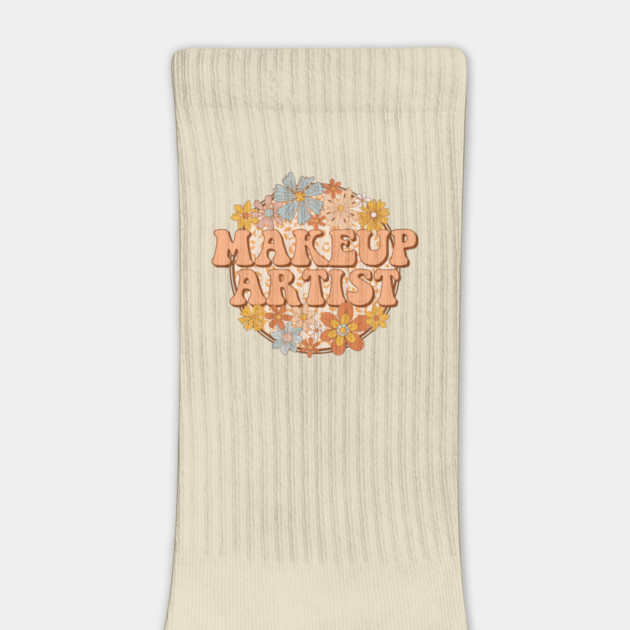 Retro Makeup Artist Floral Design Gift by The WYLD Tribe