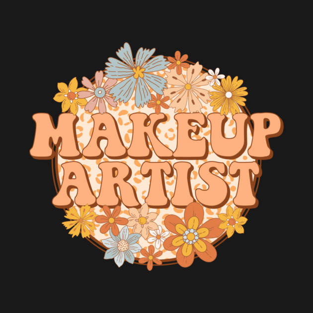 Retro Makeup Artist Floral Design Gift by The WYLD Tribe
