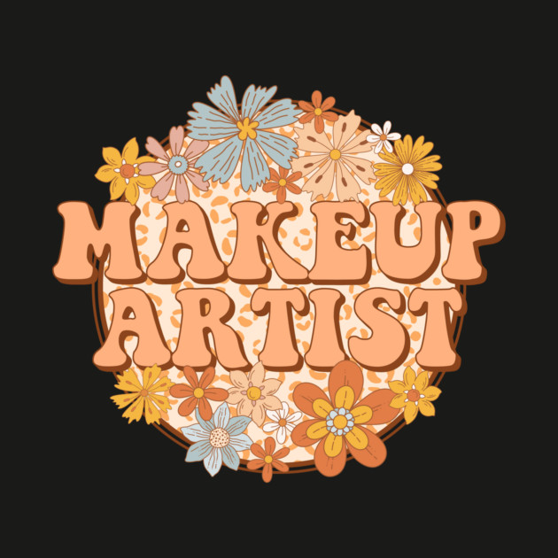 Retro Makeup Artist Floral Design Gift by The WYLD Tribe