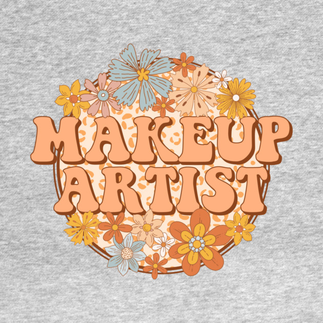 Retro Makeup Artist Floral Design Gift by The WYLD Tribe
