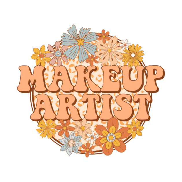 Retro Makeup Artist Floral Design Gift by The WYLD Tribe