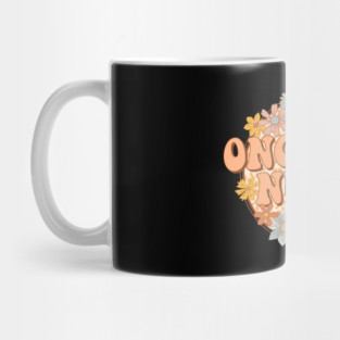 Floral Oncology Nurse Retro Gift Mug