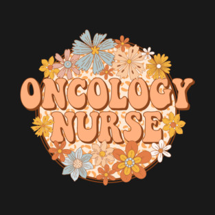 Floral Oncology Nurse Retro Gift T-Shirt