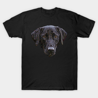 Black Labrador Retriever Face T-Shirt