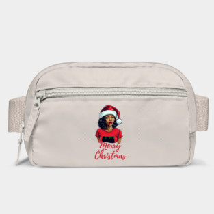 Black Woman Santa, Black Mrs Santa Claus, African American Santa, Merry Christmas Bag