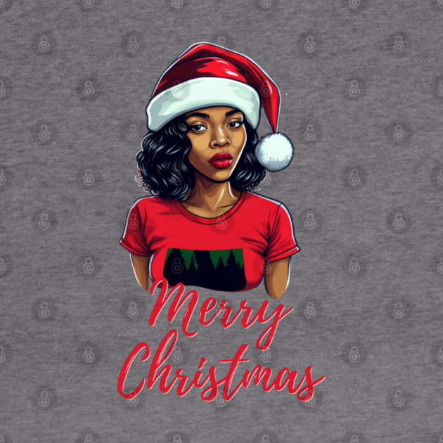 Black Woman Santa, Black Mrs Santa Claus, African American Santa, Merry Christmas by UrbanLifeApparel