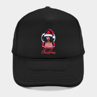 Black Woman Santa, Black Mrs Santa Claus, African American Santa, Merry Christmas Hat