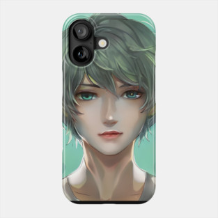 Green Hair Anime Boy Phone Case