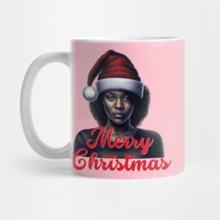 Black Woman Santa, Black Mrs Santa Claus, African American Santa Mug