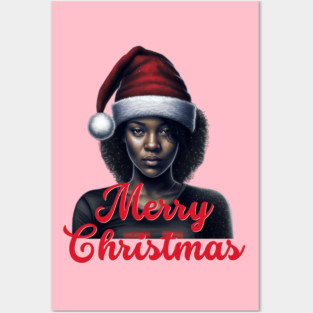 Black Woman Santa, Black Mrs Santa Claus, African American Santa Posters and Art