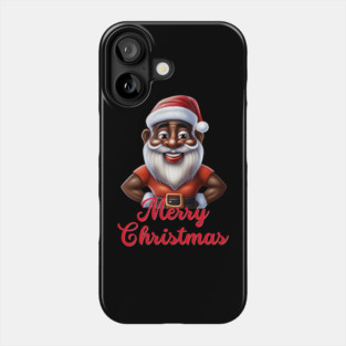 Black Santa, African American Santa Phone Case