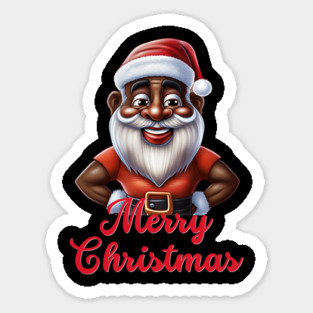Black Santa, African American Santa Magnet