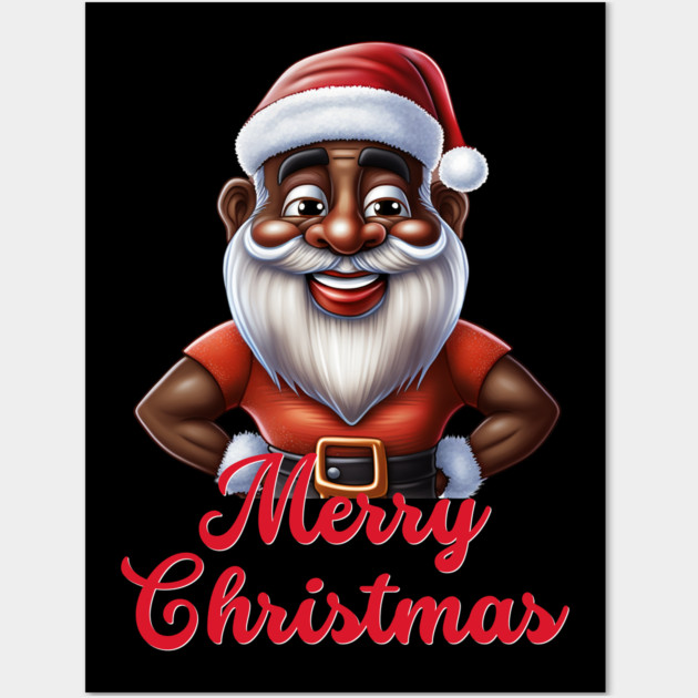 Black Santa, African American Santa Wall Art by UrbanLifeApparel