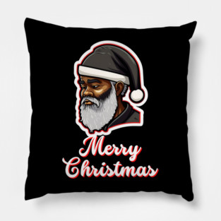 Black Santa, African American Santa Pillow