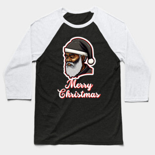 Black Santa, African American Santa Baseball T-Shirt