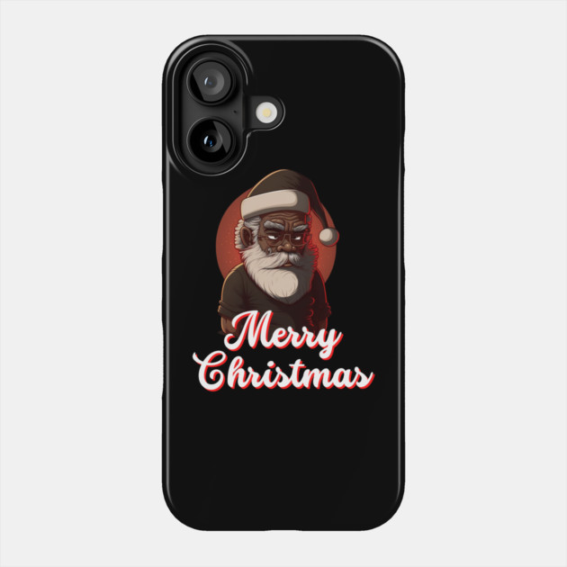 Black Santa, African American Santa Phone Case by UrbanLifeApparel