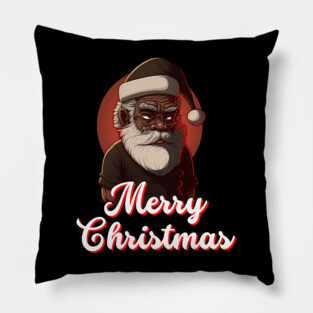 Black Santa, African American Santa Pillow