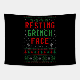 GRINCH FACE Tapestry