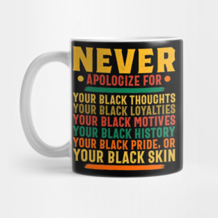 Never Apologize for your black self Mug