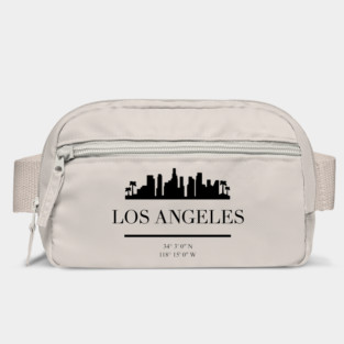LOS ANGELES CALIFORNIA BLACK SILHOUETTE SKYLINE ART Bag