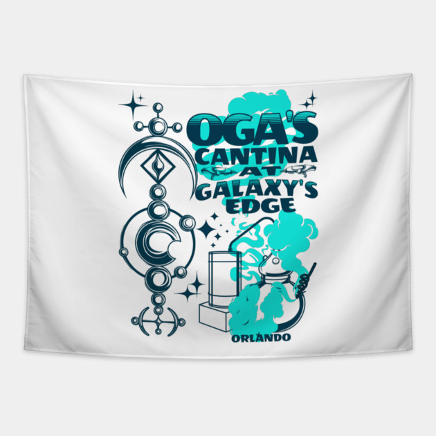 Oga's Cantina at the Edge of the Galaxy Orlando Florida Bar and Lounge Tapestry by Joaddo