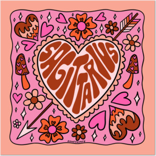Sagittarius Heart Posters and Art