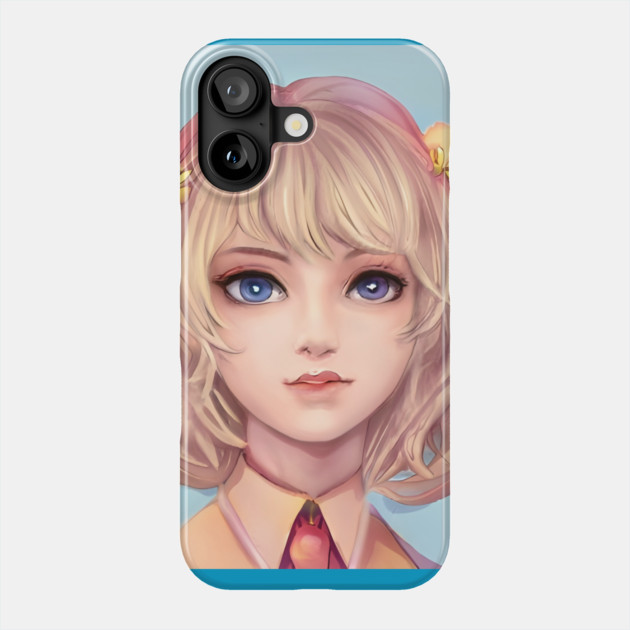 Blonde Hair Anime Girl Phone Case by animegirlnft