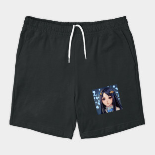 Black Hair Anime Girl Shorts