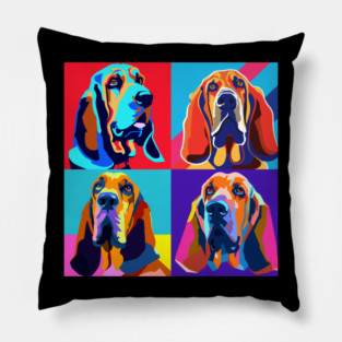Bloodhound Pop Art - Dog Lover Gifts Pillow