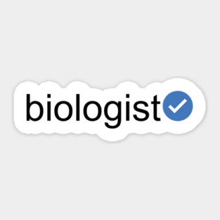 Verified Biologist (Black Text) Sticker