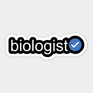 Verified Biologist (White Text) Sticker