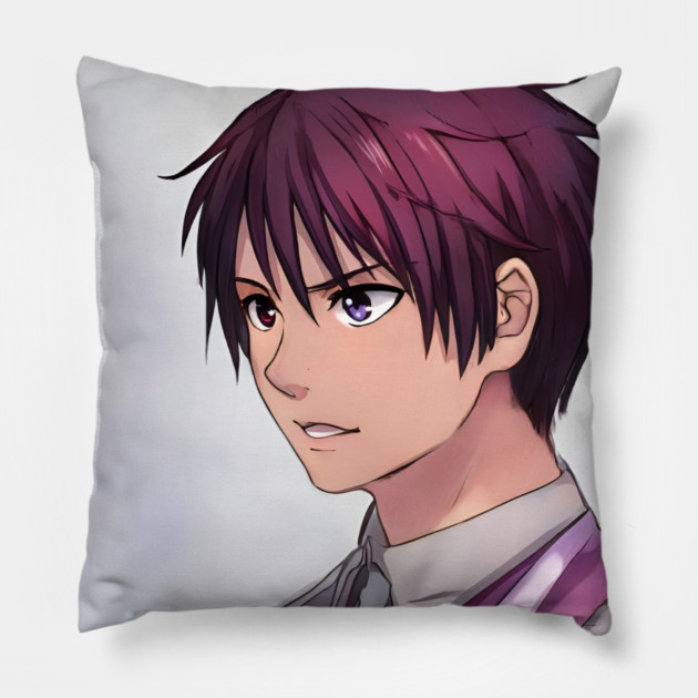 Red Hair Anime Boy Pillow by animegirlnft