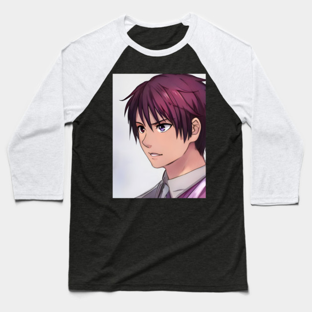 Red Hair Anime Boy Baseball T-Shirt by animegirlnft