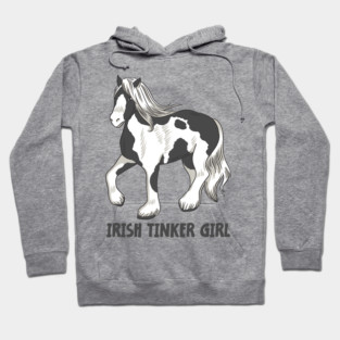 Horse Riding Horse Lover Horse Girl Irish Tinker Girl Hoodie