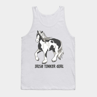 Horse Riding Horse Lover Horse Girl Irish Tinker Girl Tank Top