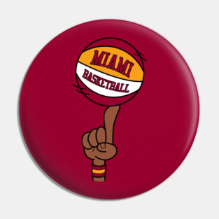 Miami Basketball Finger Spin Pin