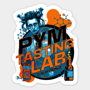 Pym Tasting Lab California Anaheim Campus Grunge Design Sticker