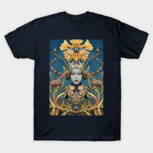 Beautiful girl exotic goddess flowers T-Shirt
