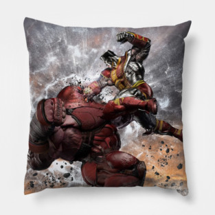 Colossus vs Juggernaut Pillow