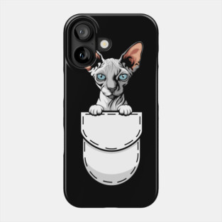 Funny Sphynx Pocket Cat Phone Case