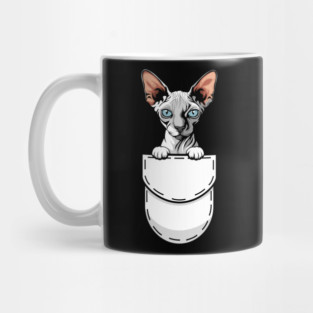 Funny Sphynx Pocket Cat Mug