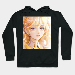Blonde Hair Anime Girl Hoodie