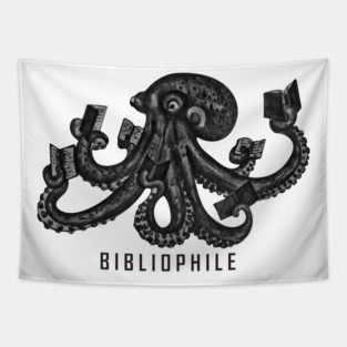 Octopus Bibliophile Tapestry